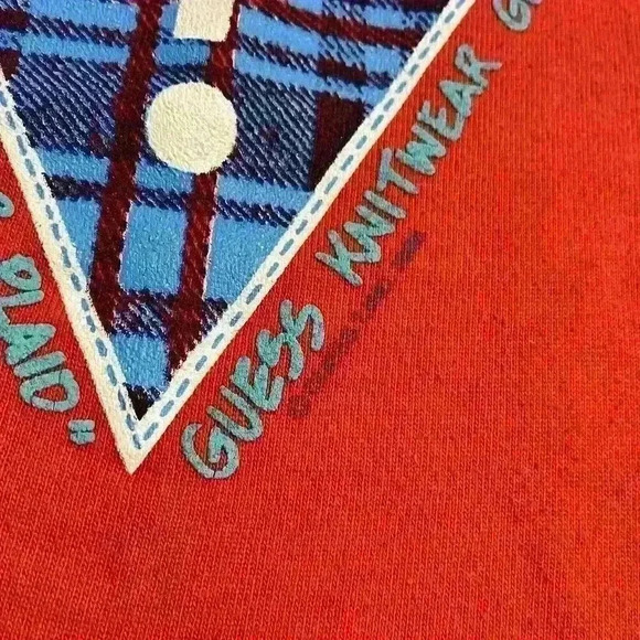 Vintage Guess Jeans 80s USA Spellout Georges Marciano Crew Neck Sweater Large - Picture 7 of 9